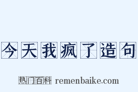 今天我疯了造句是什么意思的图片